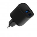 USB-A and USB-C 30W Max / EU charger Black USB-A and USB-C 30W Max / EU charger Black
