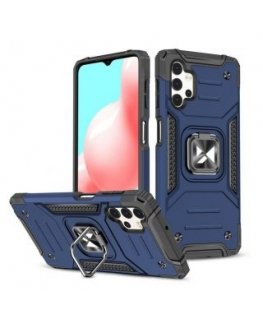 Wozinsky Ring Armor tough hybrid case cover + magnetic holder for Samsung Galaxy A73 blue