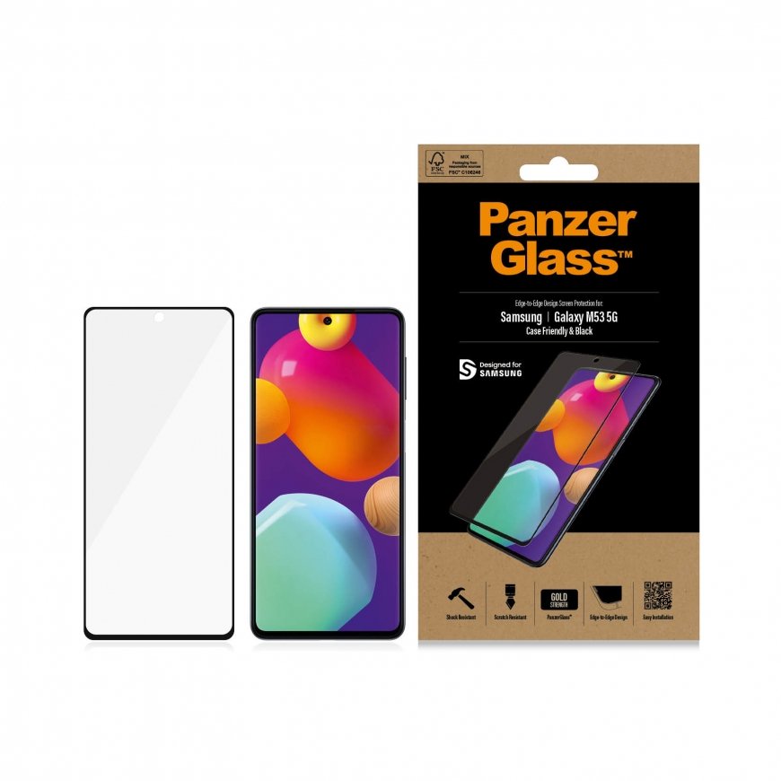 PanzerGlass ® Screen protector Samsung Galaxy M53 5G | M54 5G | Ultra-Wide Fit – 3