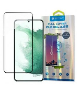 Bestsuit 3D Edge Nano Flexi Glass Glass Film Full Screen Tempered Glass With Frame For Samsung Galaxy S22 + (S22 Plus) Transpare