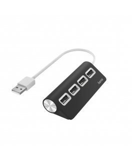 Hama 00200119 interface hub USB 2.0 480 Mbit/s Black