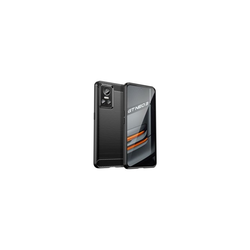 Carbon Case case for Realme GT Neo 3 flexible silicone carbon cover black