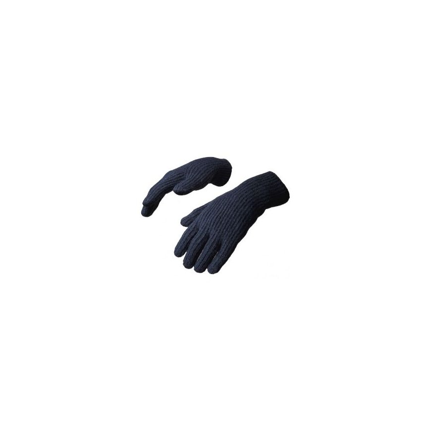 Braided telephone gloves with cut-outs for fingers - black