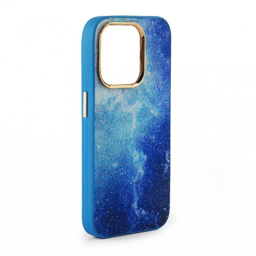 Apple iPhone 15 Print Desire Customized Diamonds Case Blue