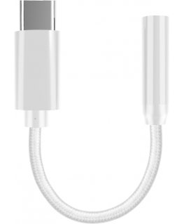 Fuj:tech USB-C - 3.5mm -audioadapteri, valkoinen