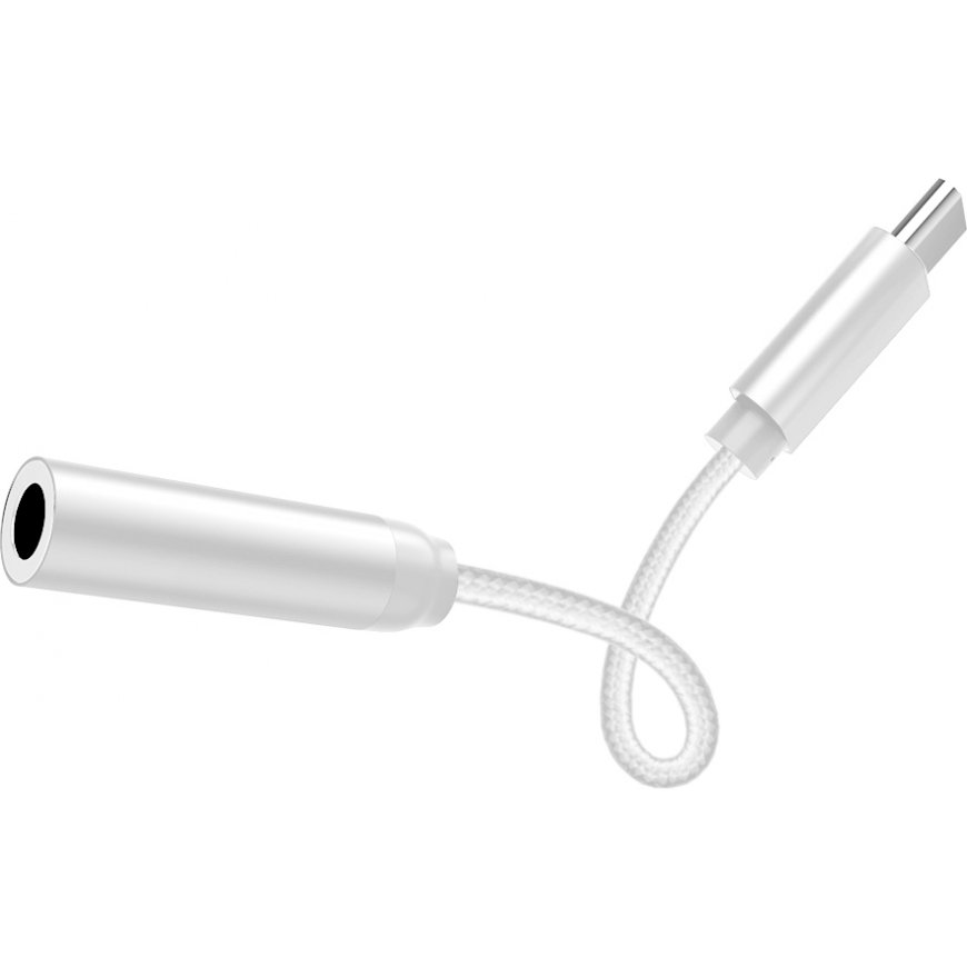 Fuj:tech USB-C - 3.5mm -audioadapteri, valkoinen – 3