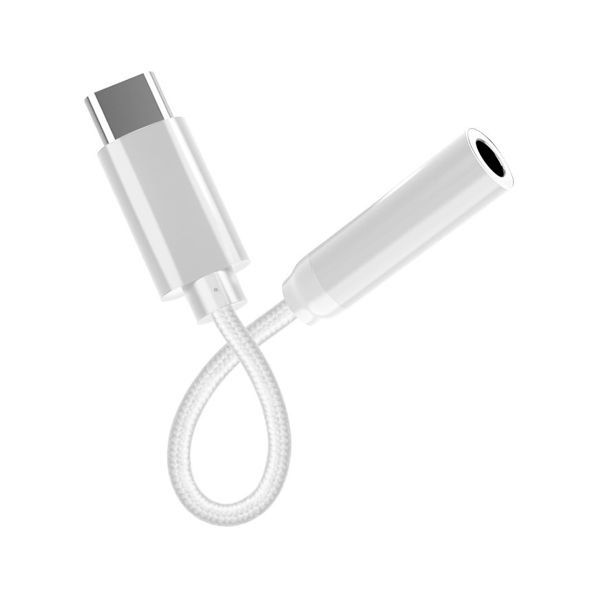 Fuj:tech USB-C - 3.5mm -audioadapteri, valkoinen – 4