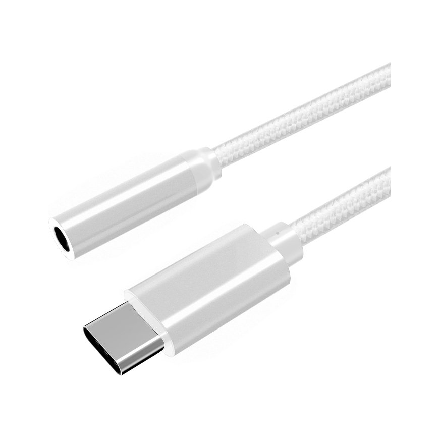 Fuj:tech USB-C - 3.5mm -audioadapteri, valkoinen – 5