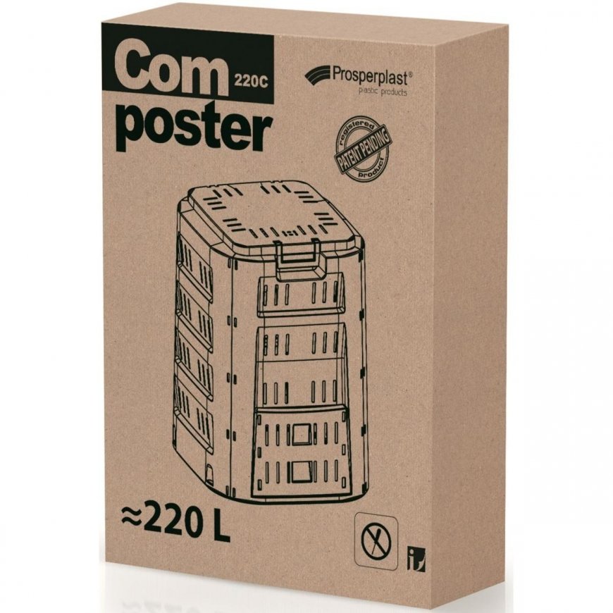 Prosperplast Compogreen compost bin, 220L – 3