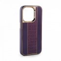 Apple iPhone 15 Leather Case Customized Plum Apple iPhone 15 Leather Case Customized Plum