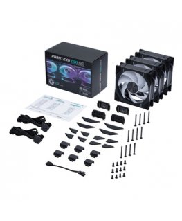 Phanteks D30-120 D-RGB Fan Datora korpusam Ventilators 12 cm Melns 3 pcs
