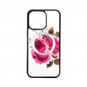 Apple iPhone 14 Pro Leather Case Zipper Design Flower White Apple iPhone 14 Pro Leather Case Zipper Design Flower White