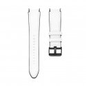 20mm Silicone Patch Leather Watch Strap (130mm M/L) White