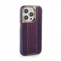 Apple iPhone 15 Pro Leather Case Customized Plum Apple iPhone 15 Pro Leather Case Customized Plum