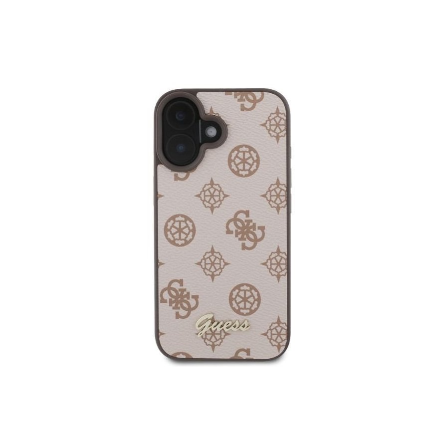 Guess GUHMP16SPGPYSW iPhone 16 6.1" brązowy|brown hardcase Peony – 2