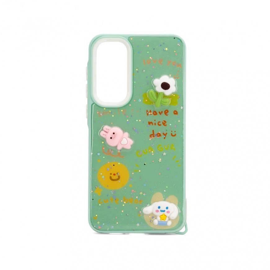 Samsung Galaxy A55 EPOXY CARTOON COVER Light Green