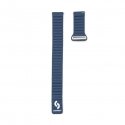 22mm Flat head Leather - Silicone Loop Magnetic Watch Strap (130mm M/L) Midnight Blue