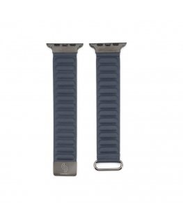 Watch 42/44/45mm cortical back buckle magnetic suction Watch Straps Indigo Blue