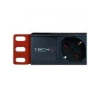 Techly Multi-Socket 8 Sockets for Rack 19" C14 Plug 1 HE