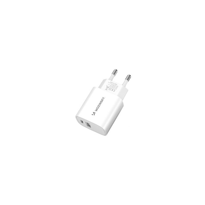 Wozinsky WGWCW USB-A USB-C 20W wall charger - white