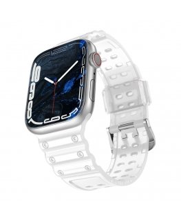 Strap Triple Protection Apple Watch Ultra Band, SE, 9, 8, 7, 6, 5, 4, 3, 2, 1 (49, 45, 44, 42 mm) Band Bracelet Transparent