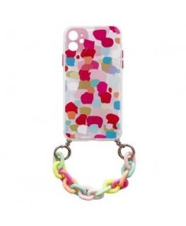 Color Chain Case gel flexible elastic case cover with a chain pendant for Samsung Galaxy A72 4G multicolour (2)