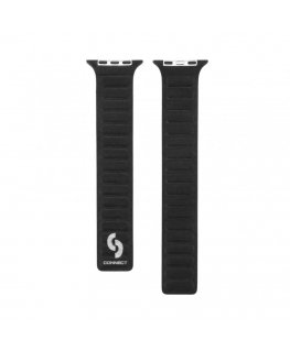 Watch 42/44/45mm Fine woven twill magnetic chain Watch Straps Black