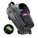 Rockbros B68 armored bicycle bag with phone cover 1.5l - black Rockbros B68 armored bicycle bag with phone cover 1.5l - black