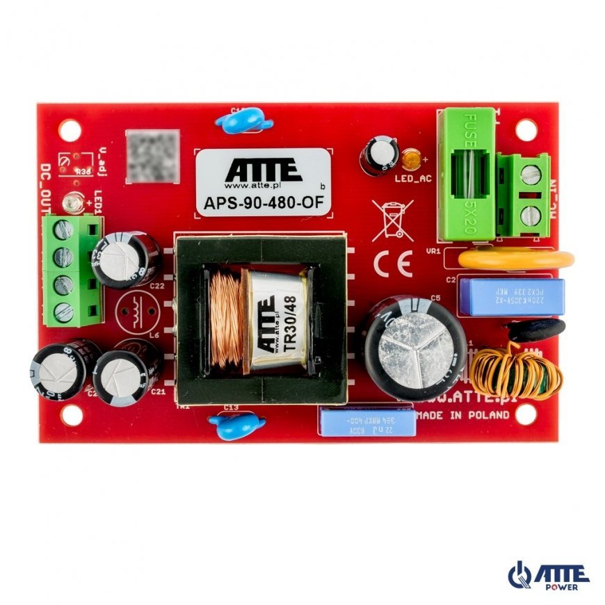 SMPS barošanas avots 48V 2A 90W ATTE APS-90-480-OF
