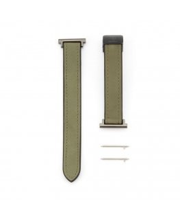 20mm Silicone Leather Watch Strap with Magnetic Forest Green
