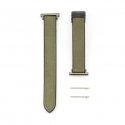 20mm Silicone Leather Watch Strap with Magnetic Forest Green