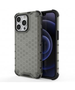 Honeycomb Case armor cover with TPU Bumper for iPhone 13 Pro black