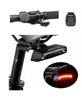 Rockbros LKWD-R1 rear bicycle light with laser and remote control + micro USB cable - USB-A - black