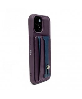 Apple iPhone 15 Pro Max LEATHER POCKET STAND COVER Purple