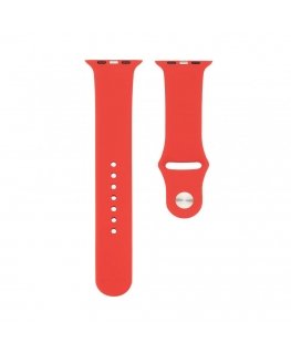 Watch 42/44/45mm Silicone Loop Watch Strap (140mm M/L) Red