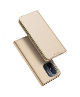 Dux Ducis Skin Pro Case For Xiaomi Redmi 11A / Poco C55 / Redmi 12C Cover Flip Card Wallet Stand Gold