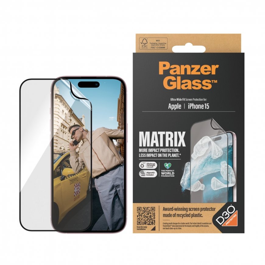 PanzerGlass UWF Matrix with D30 (Rec. PET) Selge ekraanikaitse Apple 1 tk – 2