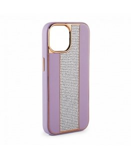 Apple iPhone 15 Pro Max Diamonds and Leather Case Pink Sand