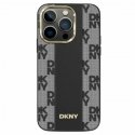 DKNY Leather Checkered Mono Pattern MagSafe Case for iPhone 15/14/13 - Black DKNY Leather Checkered Mono Pattern MagSafe Case for iPhone 15/14/13 - Black