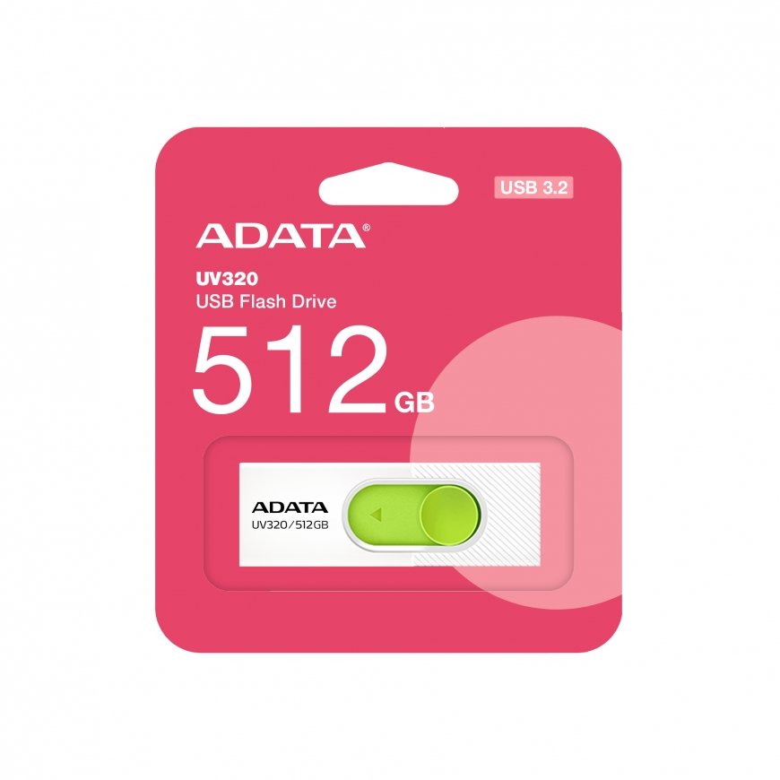 ADATA UV320 USB zibatmiņa 512 GB USB Type-A 3.2 Gen 1 (3.1 Gen 1) Zaļš, Balts – 3