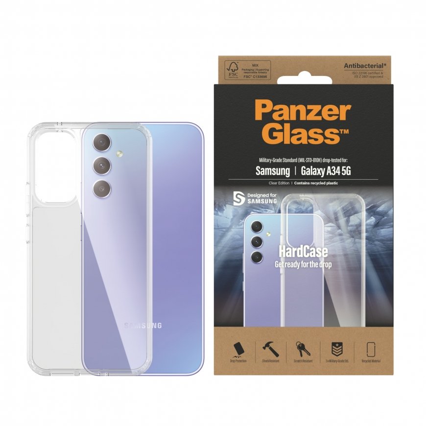 PanzerGlass Samsung Galaxy A34 5G HardCase - (444) mobiliojo telefono dėklas Permatomas – 2