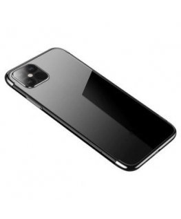 Clear Color case Gel TPU cover with a metallic frame for Samsung Galaxy A33 5G black