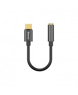 Baseus CATL54-01 kabeļu spraudņu pāreja Type-C 3.5mm Melns
