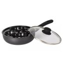 Deep frying pan with lid and insert for fried eggs KINGHoff. Deep frying pan with lid and insert for fried eggs KINGHoff.