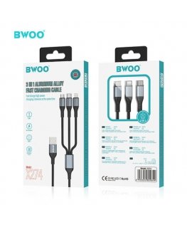BWOO Fast 3 in 1 USB 3A Charging Cable X274