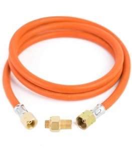 Reduction connection to a tourist gas cylinder G 3/8" L - 7/16" hose 1.5 m