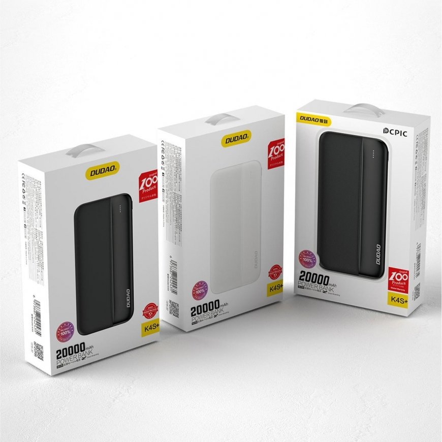 DUDAO powerbank 20000mAh 2xUSB-A 10W black K4S+ – 2