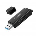 Ugreen 40752 kortelių skaitytuvas USB Juoda