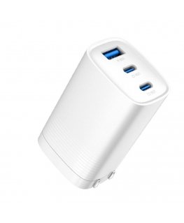 65W Max Fast Charger CN USB-C1/USB-C1/USB-A White