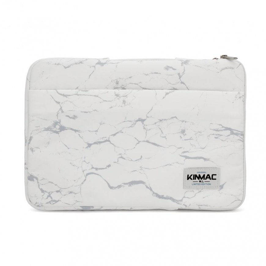 15-16 Inches Fabric Laptop Bag Marble White